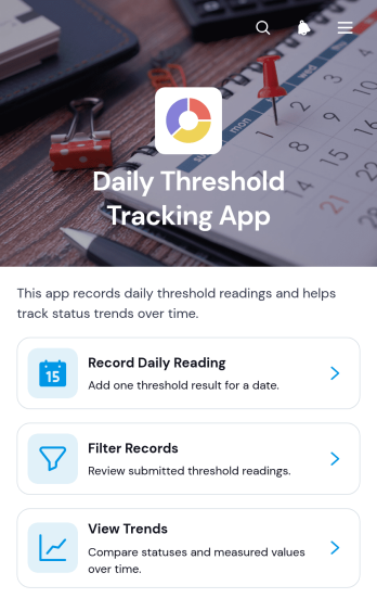 Daily Threshold Tracking App Template