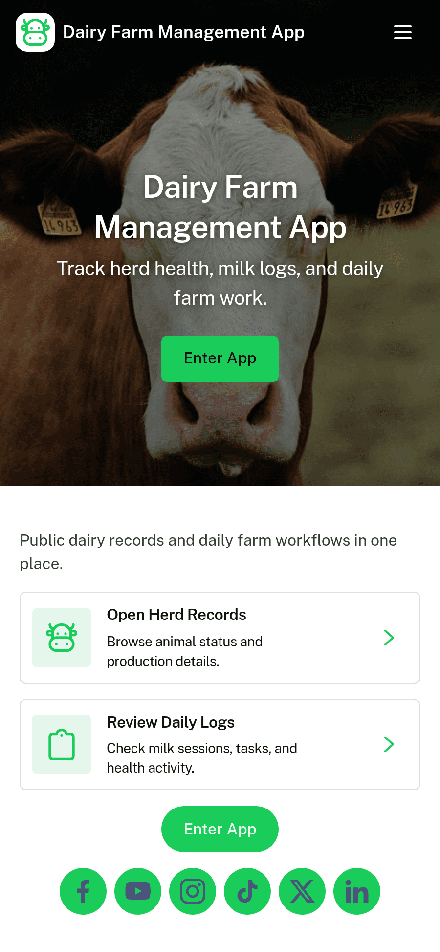 Dairy Farm Management App Template | Jotform