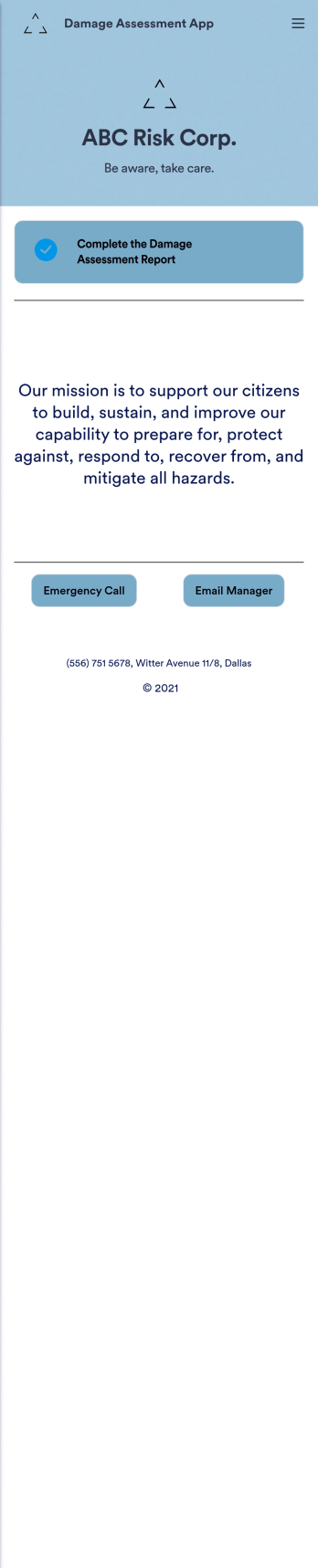 Damage Assessment App Template