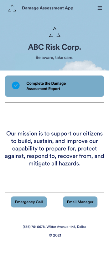 Damage Assessment App Template