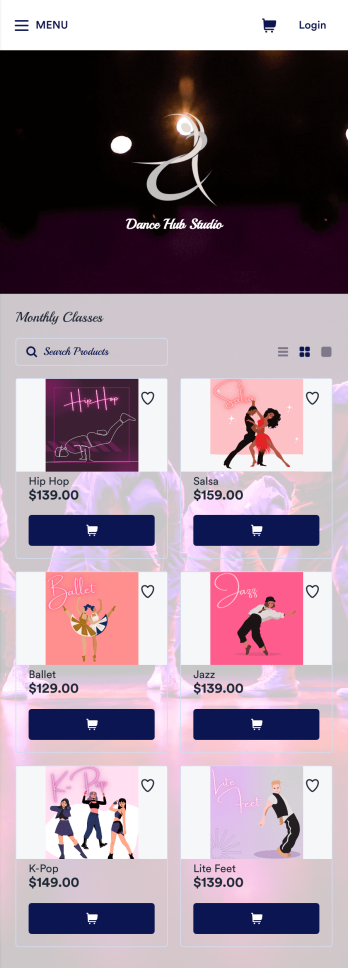 Dance Class App Template