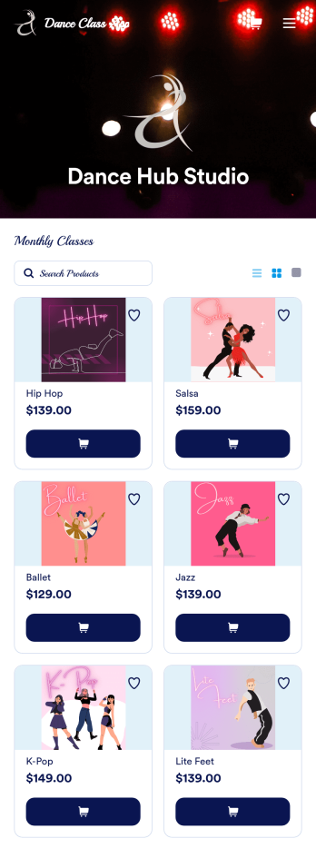 Dance Class App Template