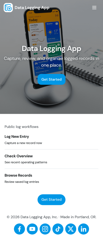 Data Logging App Template