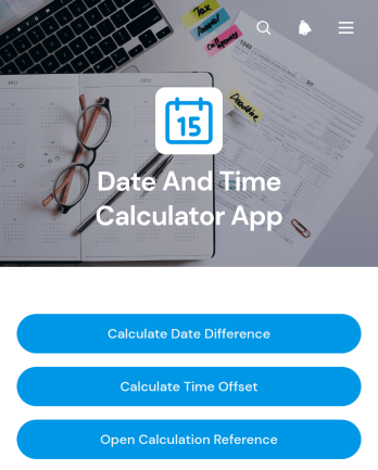 Date And Time Calculator App Template