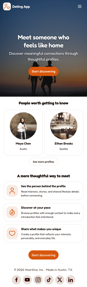 Dating App Template