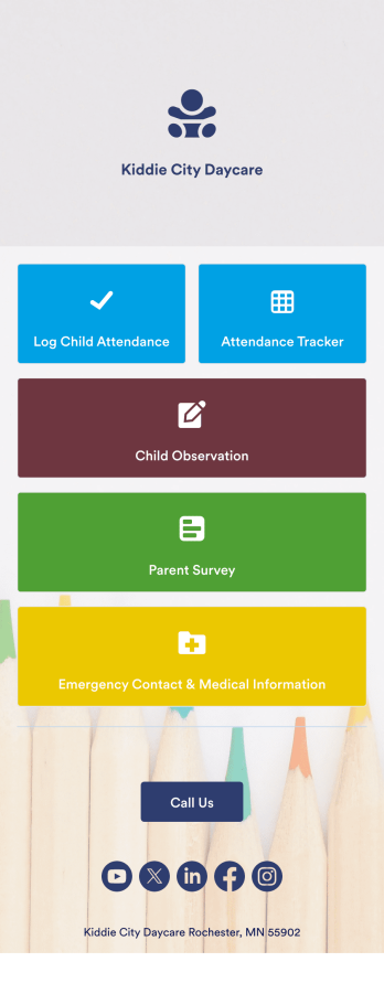 Daycare App Template