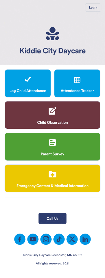 Daycare App Template