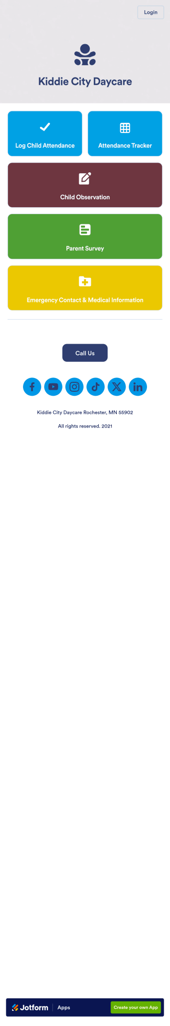 Daycare App Template