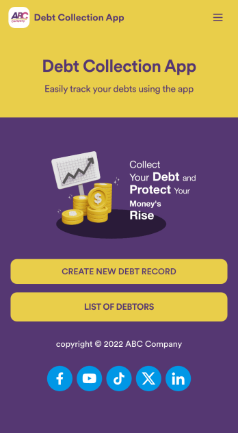 Debt Collection App Template