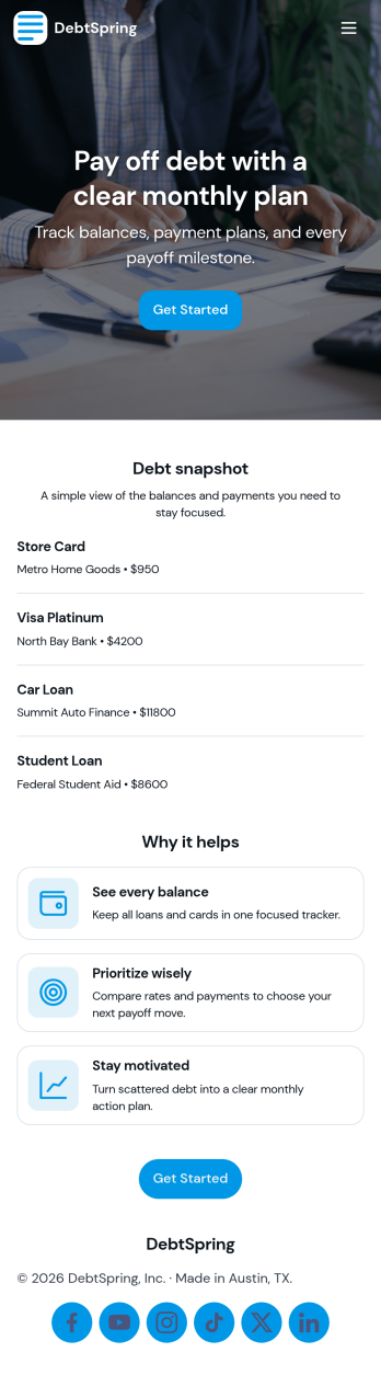 Debt Payoff Tracker App Template