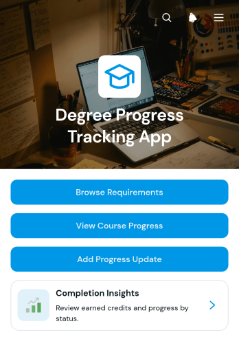 Degree Progress Tracking App Template