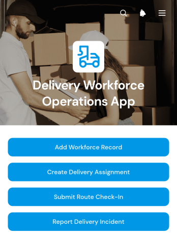 Delivery Workforce Operations App Template