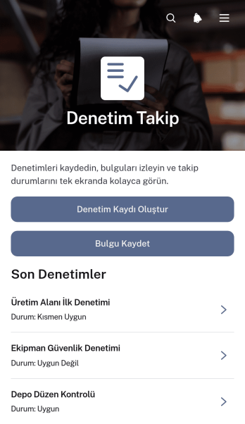 Denetim Takip Uygulama Șablonu