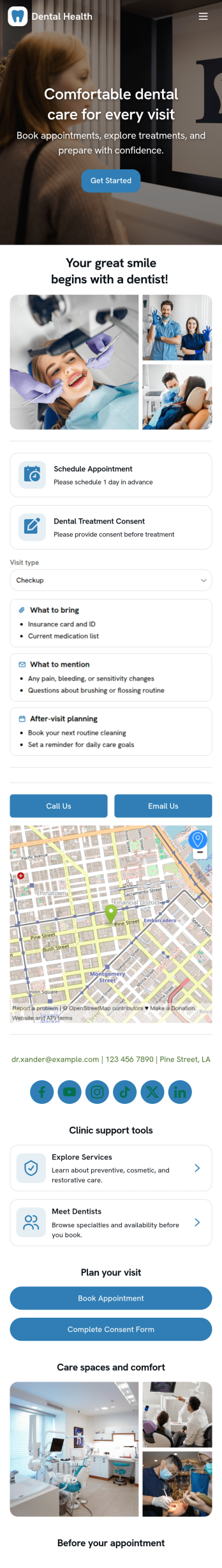 Dentist App Template