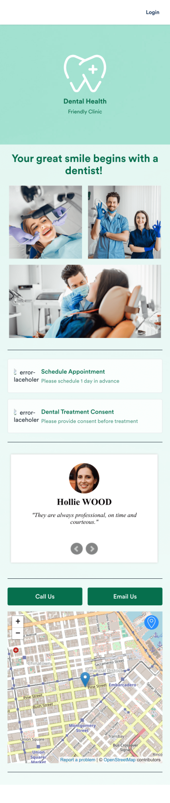 Dentist App Template