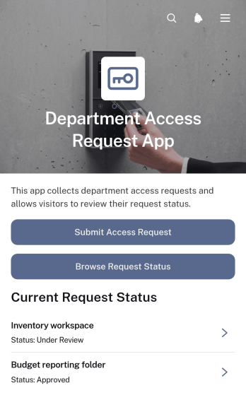 Department Access Request App Template