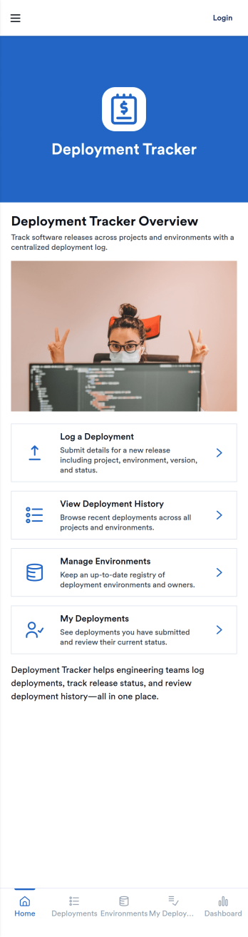Deployment Tracker App Template