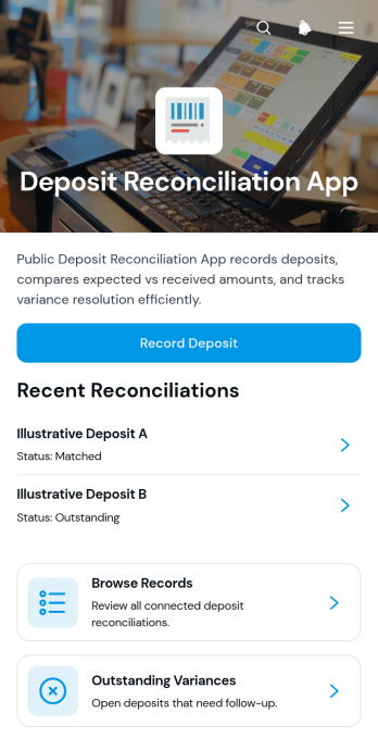 Deposit Reconciliation App Template