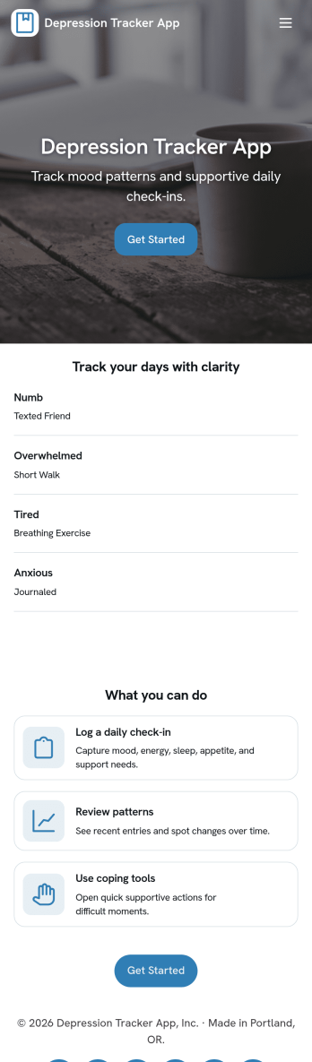 Depression Tracker App Template