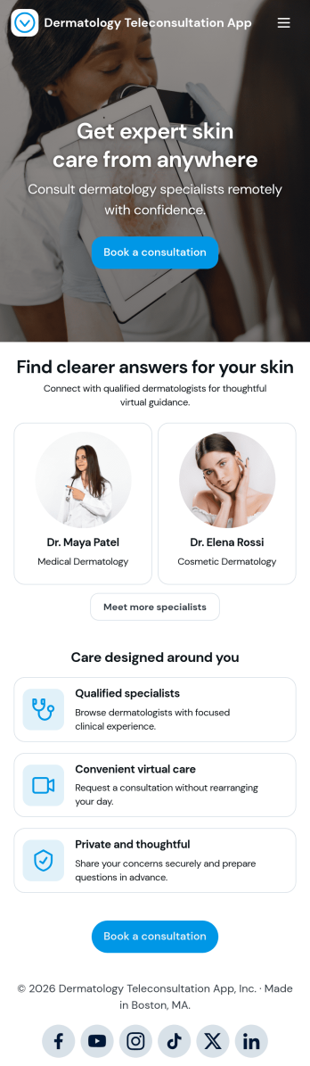 Dermatology Teleconsultation App Template