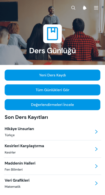 Ders Günlüğü Uygulama Șablonu