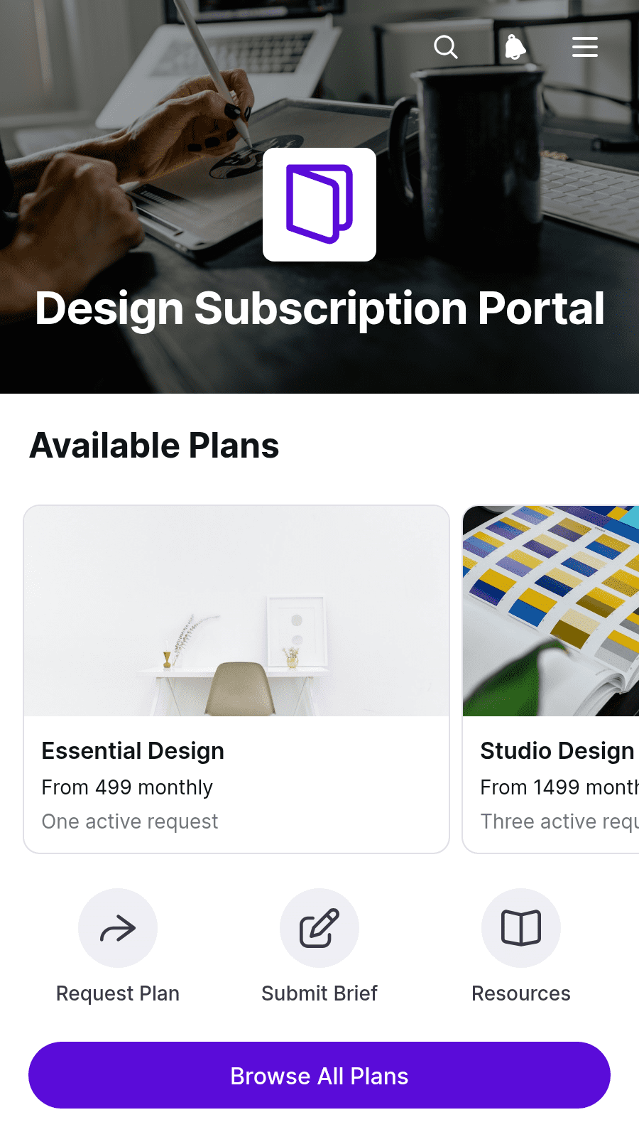 Design Subscription Portal App Template | Jotform