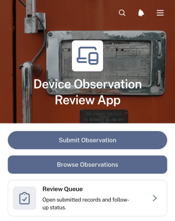 Device Observation Review App Template