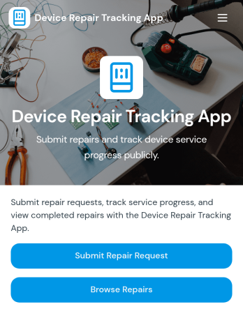 Device Repair Tracking App Template