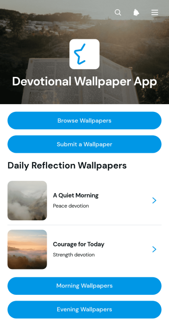 Devotional Wallpaper App Template