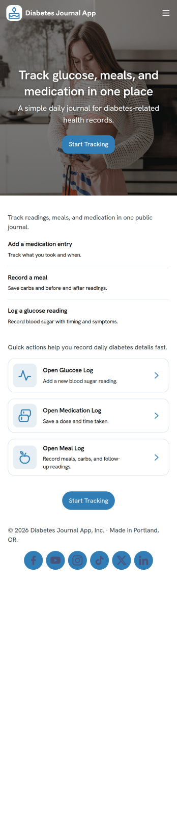 Diabetes Journal App Template