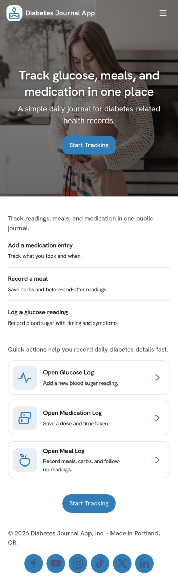 Diabetes Journal App Template