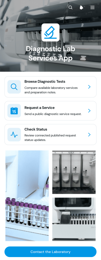 Diagnostic Lab Services App Template