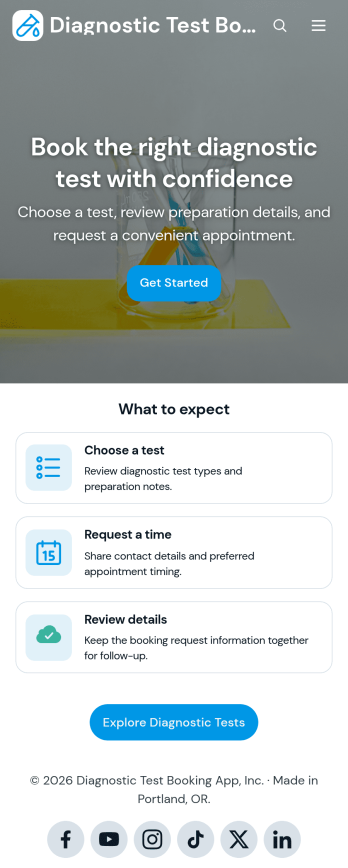 Diagnostic Test Booking App Template