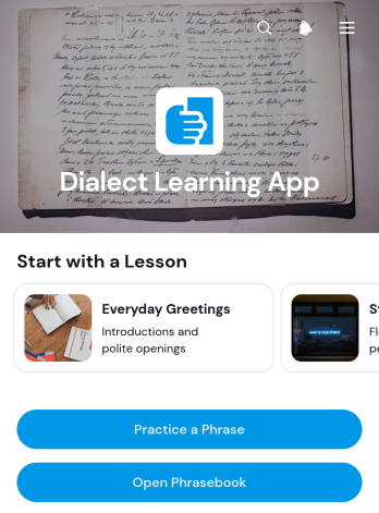 Dialect Learning App Template