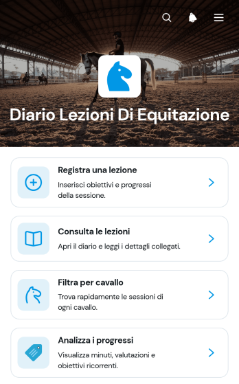 Diario delle Lezioni di Equitazione