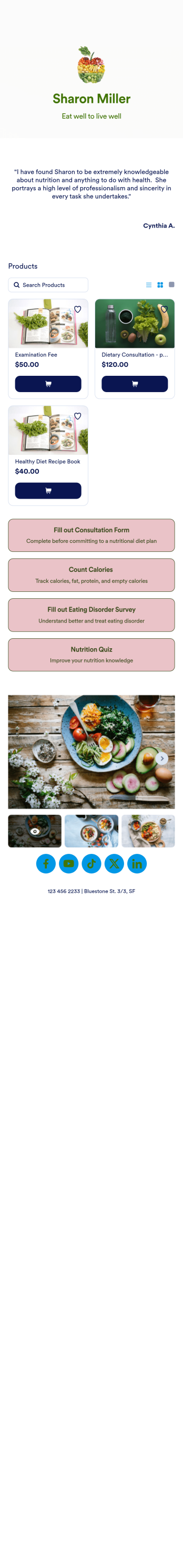 Dietitian App Template