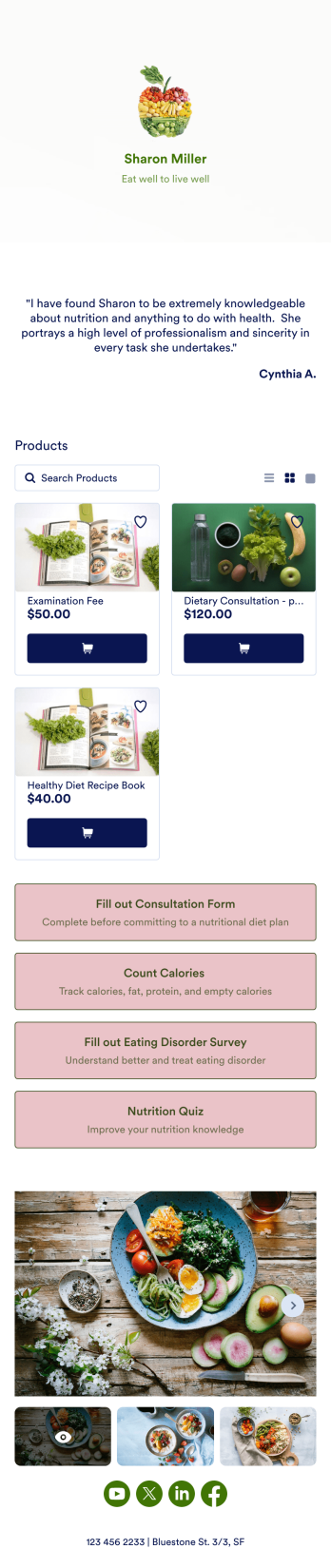 Dietitian App Template