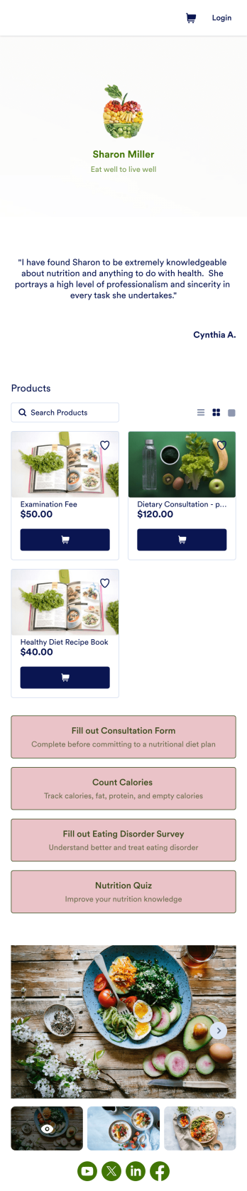 Dietitian App Template