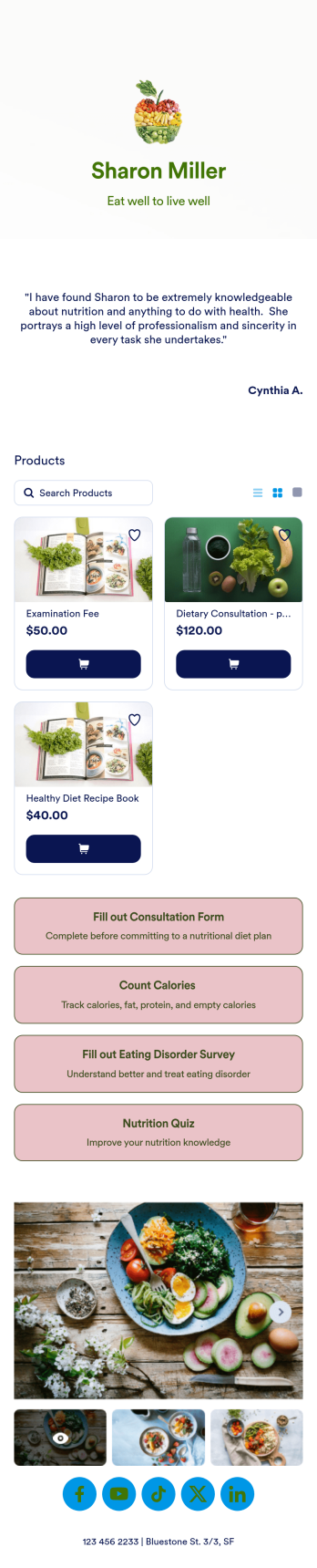 Dietitian App Template