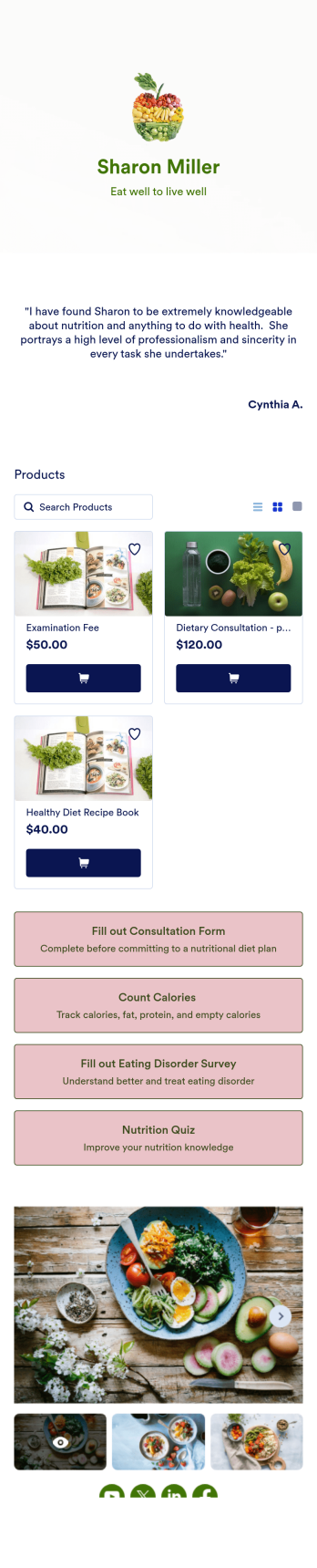 Dietitian App Template