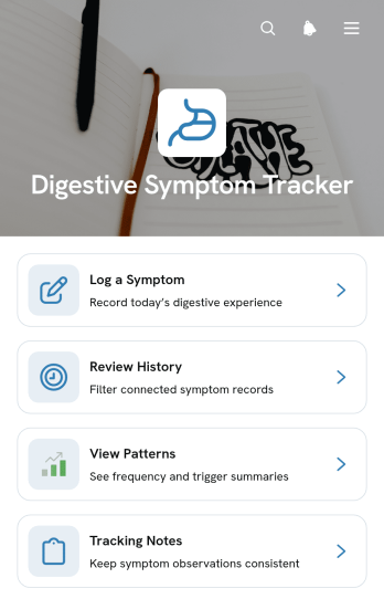Digestive Symptom Tracker App Template