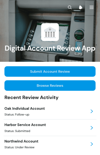 Digital Account Review App Template