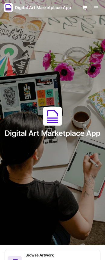 Digital Art Marketplace App Template