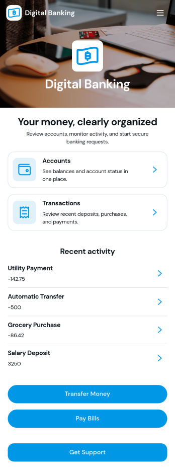 Digital Banking App Template