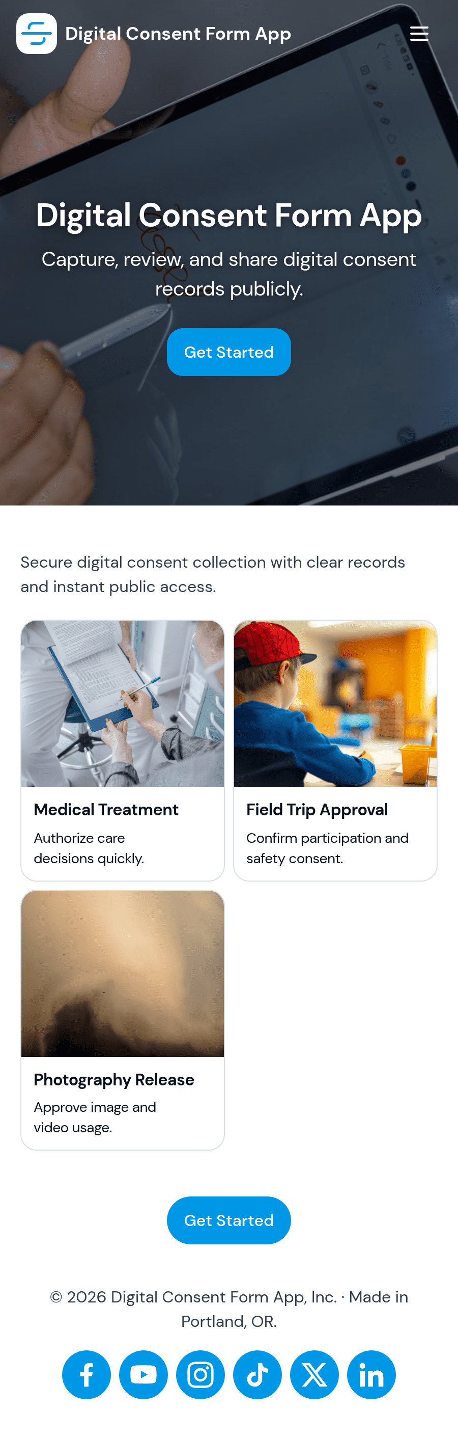 Digital Consent Form App Template | Jotform