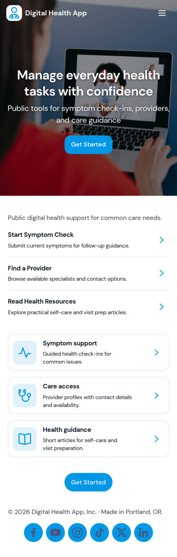 Digital Health App Template