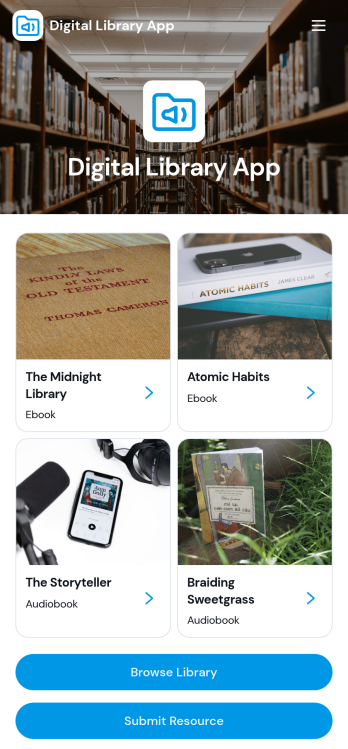 Digital Library App Template