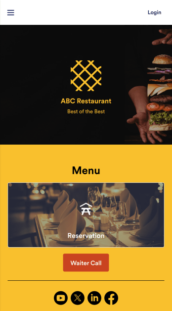 Digital Menu App Template