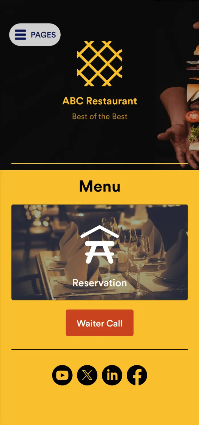 Digital Menu App