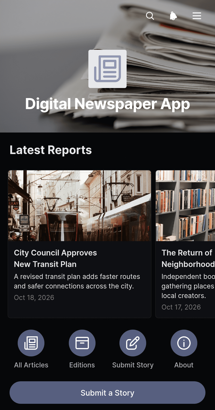 Digital Newspaper App Template | Jotform